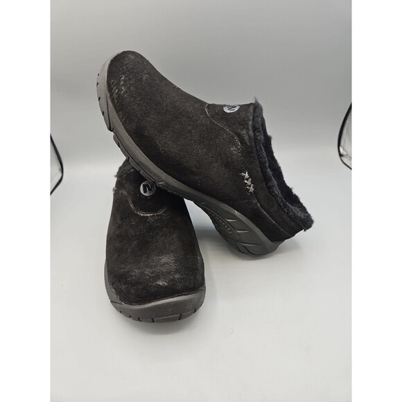 Merrell Slip-On Womens 6.5 Black Encore Ice Mule Suede Shearling Style J005130 - Picture 8 of 11